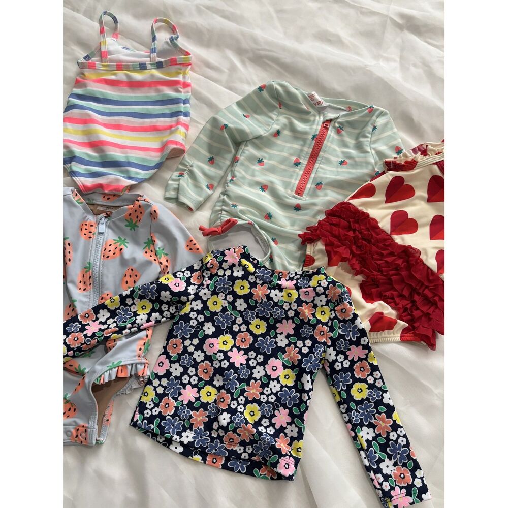 Baby Girl Swimsuit Bundle 6-12M Hanna Andersson Carter’s Old Navy Cat & Jack